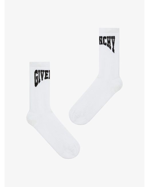 Givenchy White Archetype Socks for men