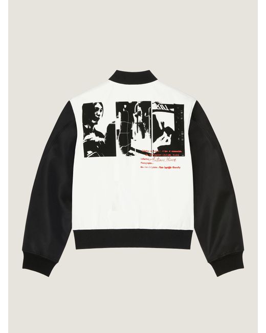 Givenchy Black Bi-Material Blouson With Photographic Negative Print for men