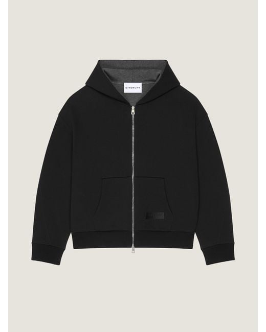 Givenchy Black Couture Seam Zipped Hoodie for men