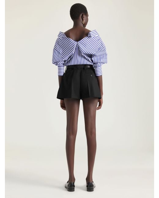 Givenchy Blue Slashed Striped Shirt
