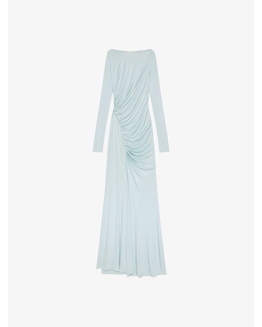 Givenchy Blue Evening Draped Dress