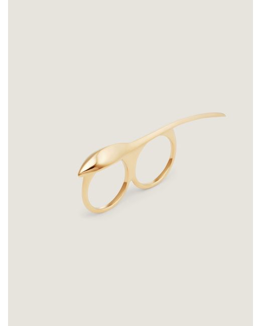 Givenchy Natural Maple Seed Double Fingers Ring