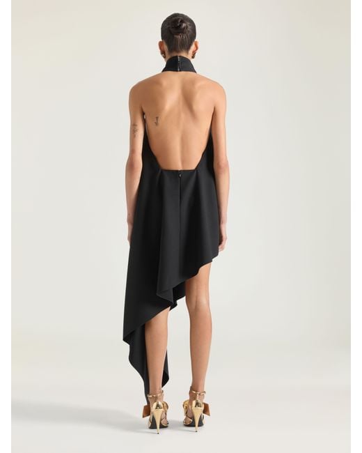 Givenchy Black Asymmetric Halterneck Dress