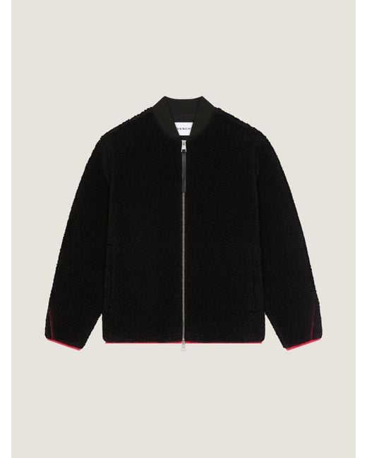 Givenchy Black Couture Seam Fleece Jacket Embroidered Paris for men