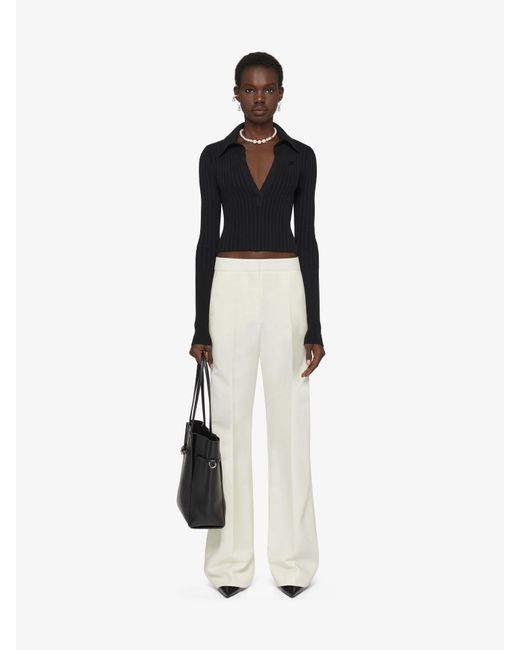 Givenchy White Flare Tailored Pants