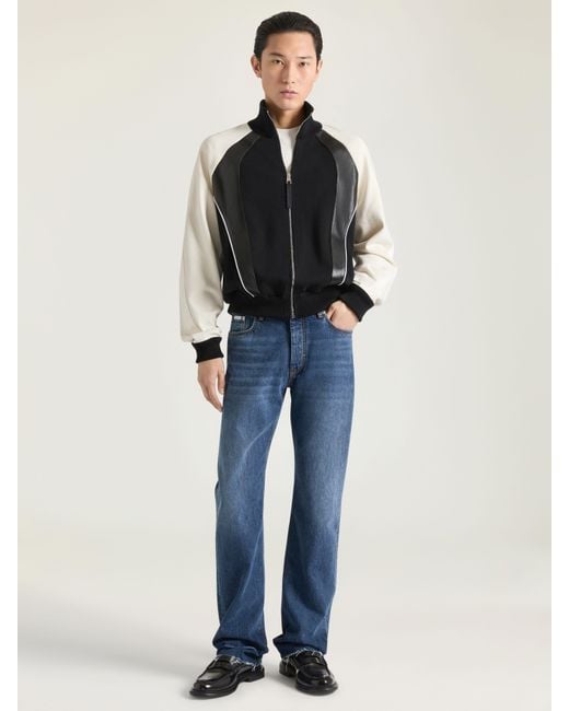 Givenchy Blue Straight Fit Jeans With Raw Details for men