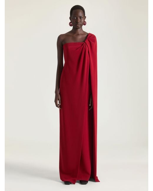 Givenchy Asymmetric Evening Dress in Red | Lyst