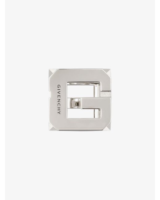 Givenchy White G Cube Ring for men