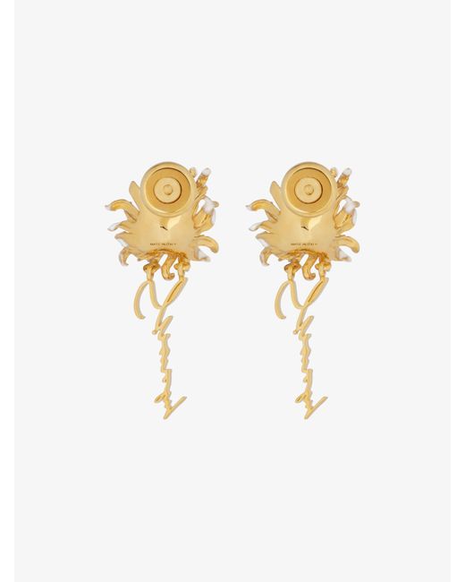 Givenchy Metallic Daisy Earrings
