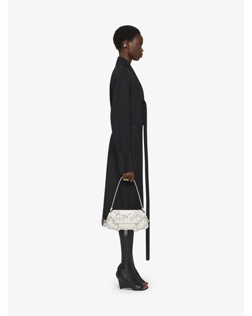 Gonna in lana e mohair con pizzo di Givenchy in Black
