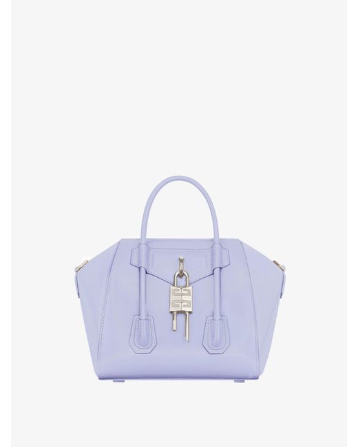 Givenchy Blue Mini Antigona Lock Bag