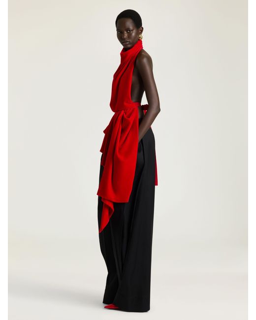Givenchy Red Draped Top