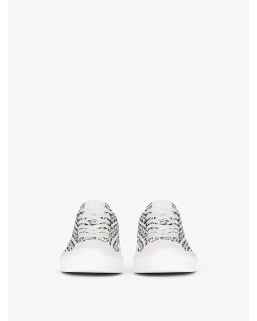 Sneakers City in jacquard 4G di Givenchy in White da Uomo