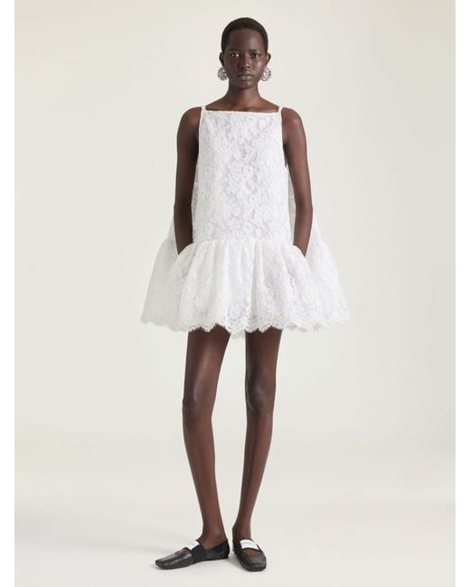 Givenchy Natural Sliced Mini Ruffled Dress