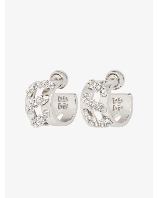 Givenchy White Stitch Earrings