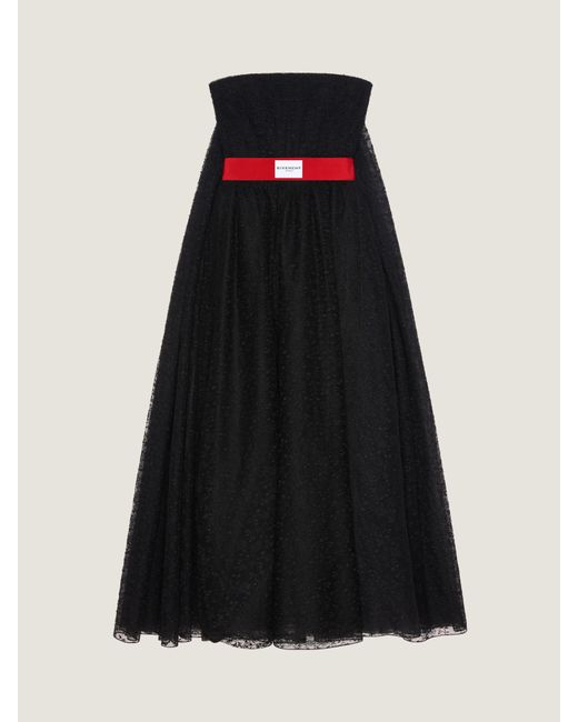 Givenchy Black Lace Bustier Evening Dress