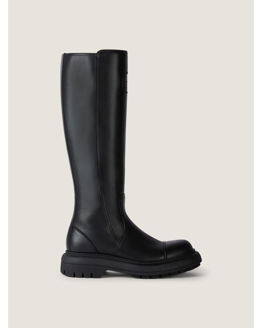 Givenchy Black Cargo Biker Knee High Boots for men