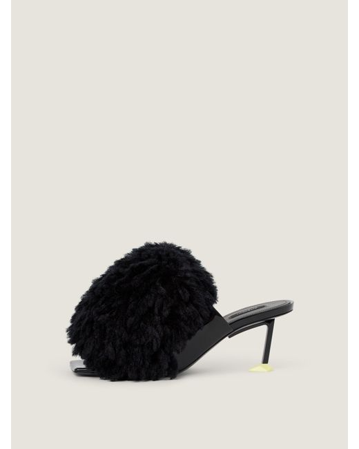Givenchy Black Pompom Mules