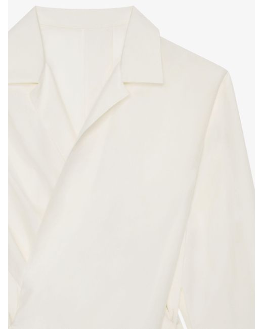 Camicia a portafoglio in seta di Givenchy in White