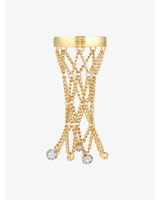 Bague Pearling en métal avec perles et cristaux Givenchy en coloris Metallic