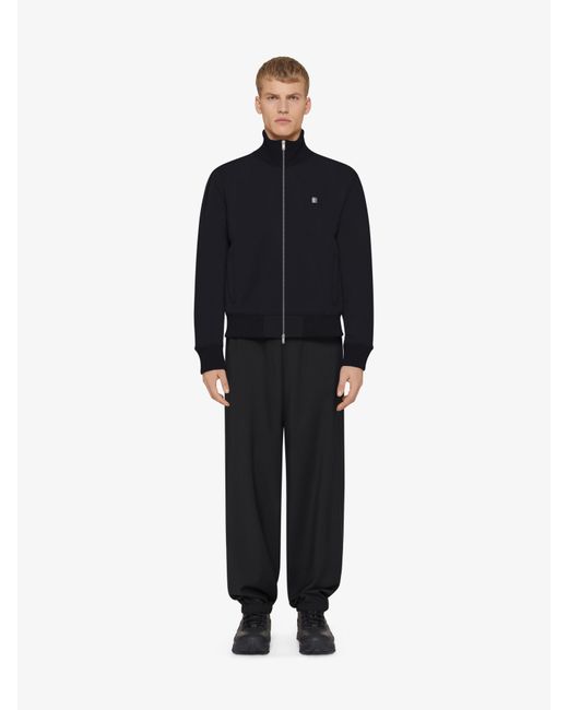 Givenchy Blue Tracksuit Jacket In Fleece With 4g Detail for men