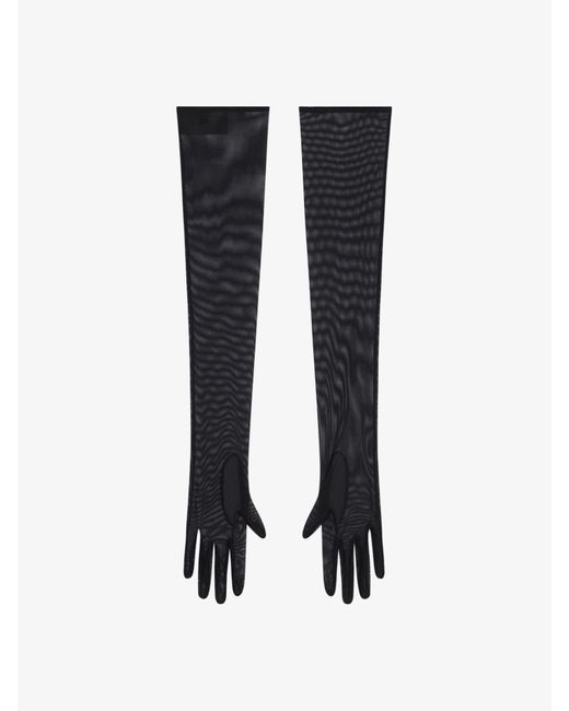 Gants longs en tulle Givenchy en coloris Black