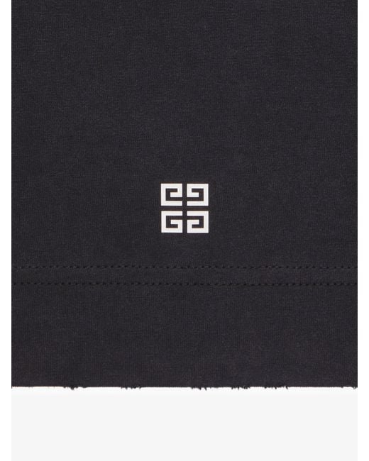 T-shirt casual in cotone con stampa Ring di Givenchy in Black da Uomo