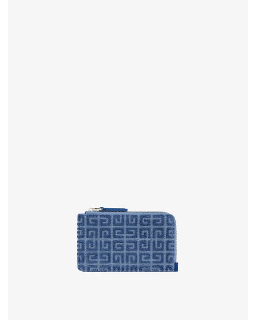 Givenchy Blue G-Cut Zipped Cardholder