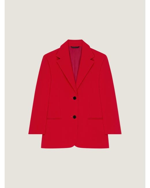 Givenchy Red Single-Breasted Jacket