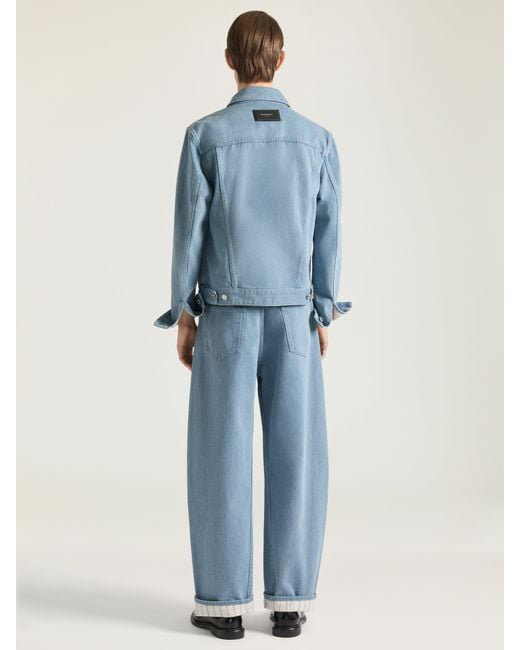 Givenchy Blue Couture Seam Light Jeans With Striped Reverse for men