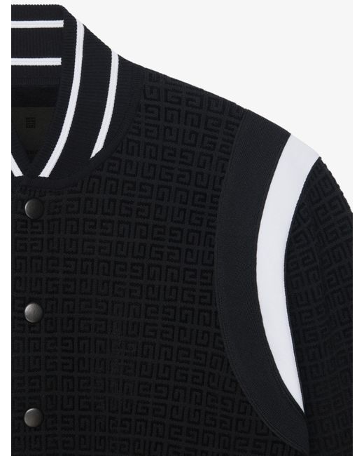 Blouson varsity en maille 4G effet velours Givenchy pour homme en coloris Black