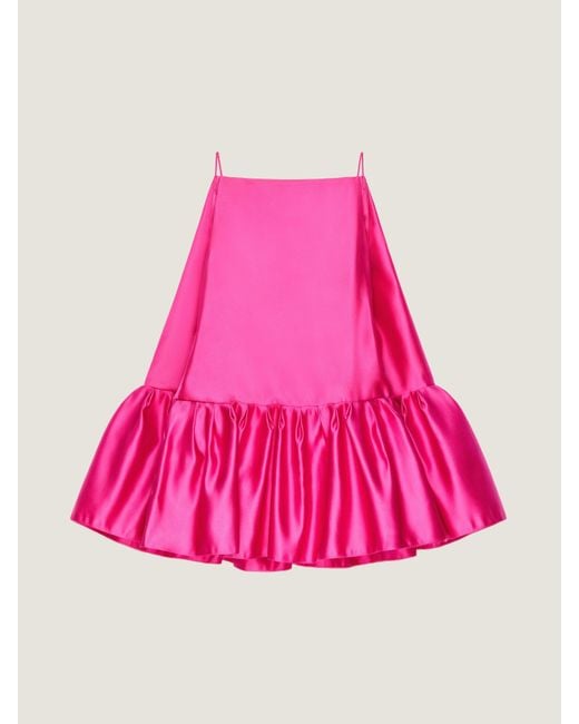 Givenchy Pink Sliced Mini Ruffled Dress