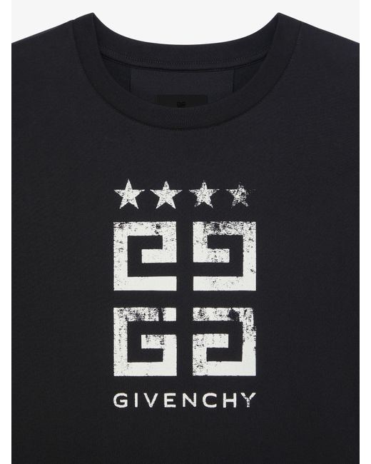 T-shirt slim 4G Stars en coton Givenchy pour homme en coloris Black