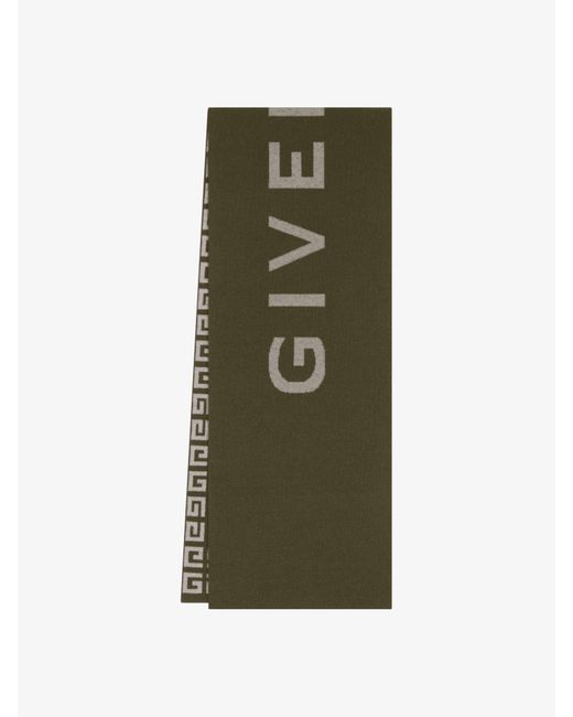 Givenchy Green 4G Double Sided Scarf for men