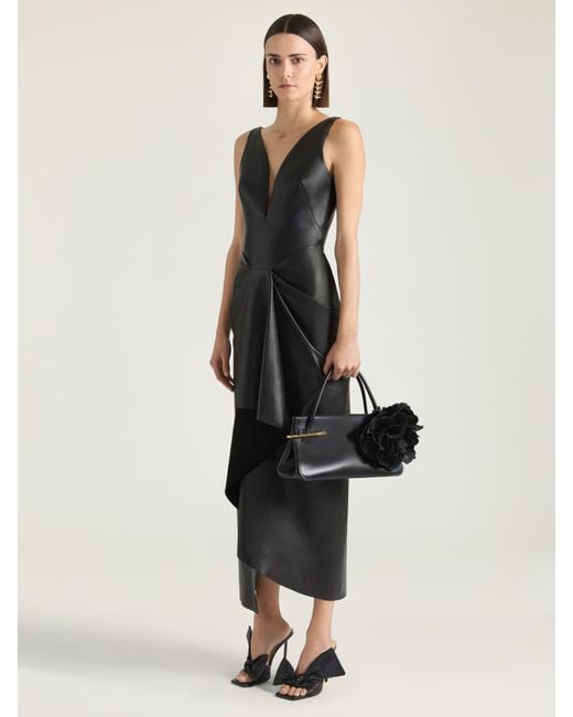 Givenchy Black Long Wrapped Dress