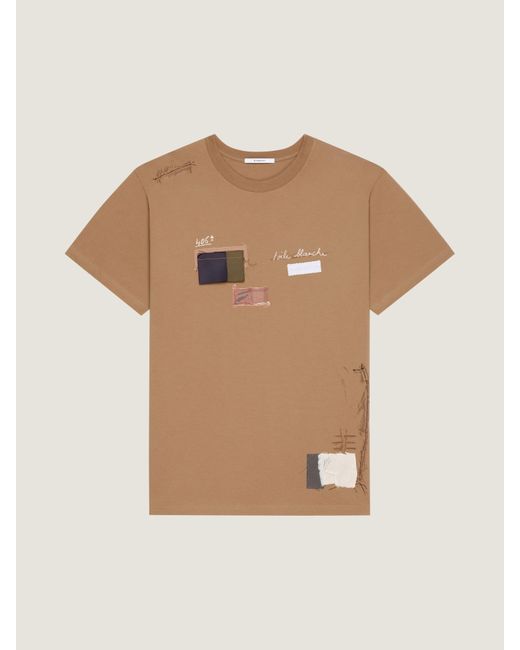 T-shirt en coton avec motif Trompe l'Œil Givenchy pour homme en coloris Natural