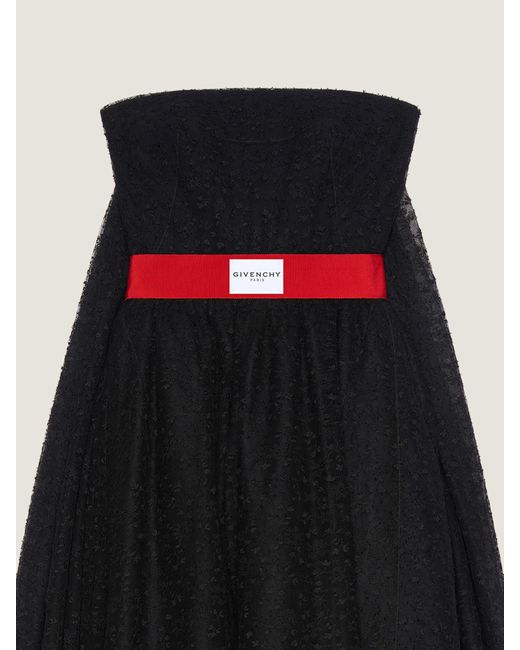 Givenchy Black Lace Bustier Evening Dress