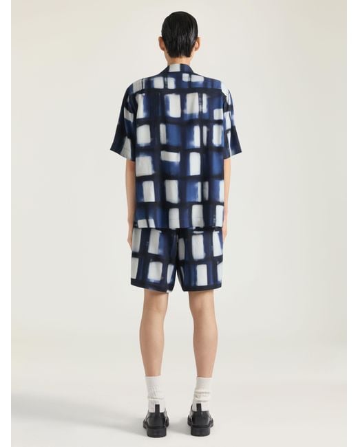 Givenchy Blue Bowling Shirt for men