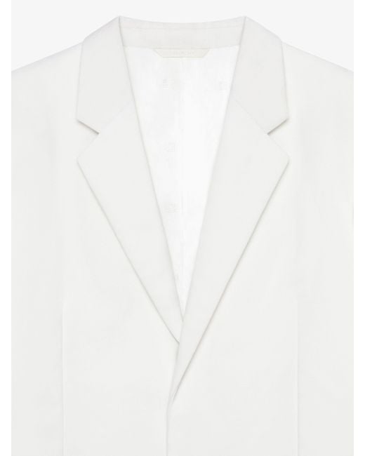 Veste très ajustée en laine et mohair Givenchy pour homme en coloris White