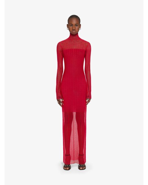 Robe en dentelle 4G Givenchy en coloris Red