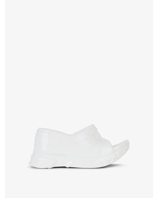 Givenchy White Marshmallow Wedge Sandals
