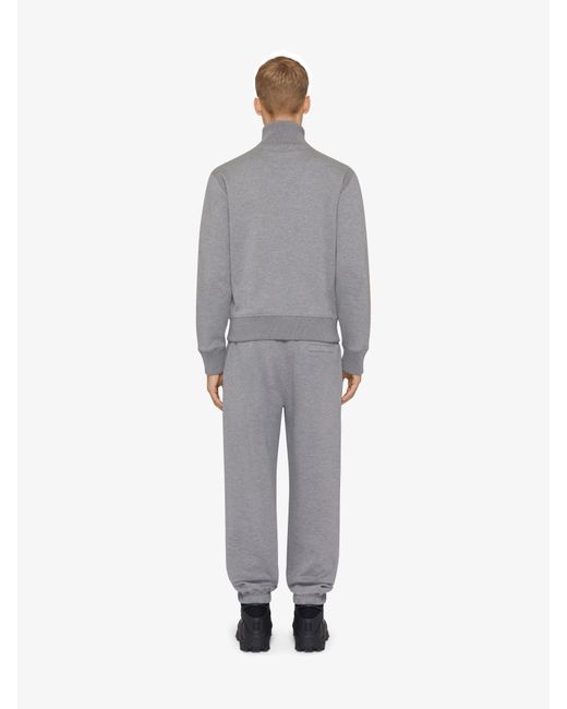 Givenchy Gray Tracksuit Jacket In Fleece With 4g Detail for men