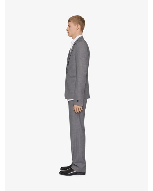 Givenchy Gray Tailored Pants In Wool for men