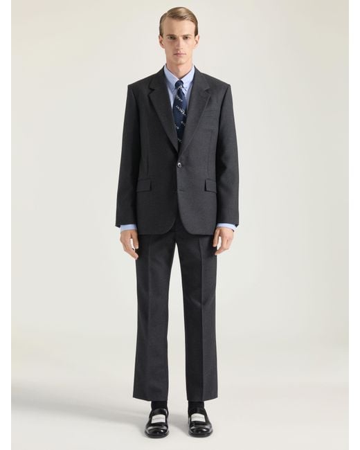 Givenchy Blue Straight Leg Tailored Trousers for men