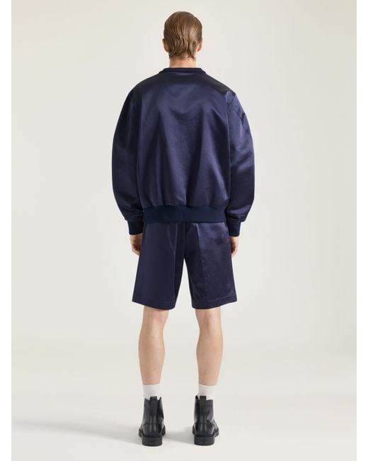 Sweatshirt en satin brodé Paris Givenchy pour homme en coloris Blue