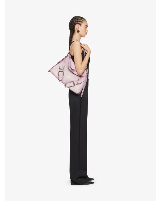 Sac Voyou Boyfriend médium en cuir vieilli Givenchy en coloris Pink