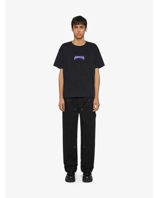 Givenchy Blue Boxy Fit T-Shirt for men
