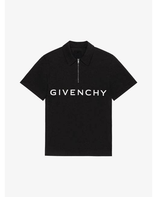 Polo a maniche corte in cotone di Givenchy in Black da Uomo