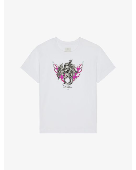 Givenchy White Boxy Fit T-Shirt for men