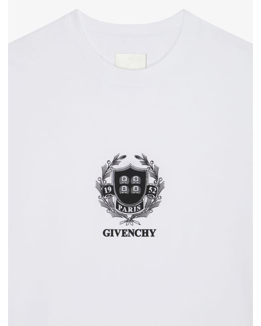 T-shirt Crest en coton Givenchy pour homme en coloris White